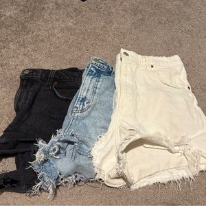 Abercrombie denim shorts (set of 3)
